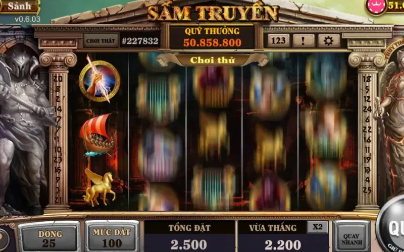 Tính năng đặc biệt trên giao diện quay hũ Sấm Truyền